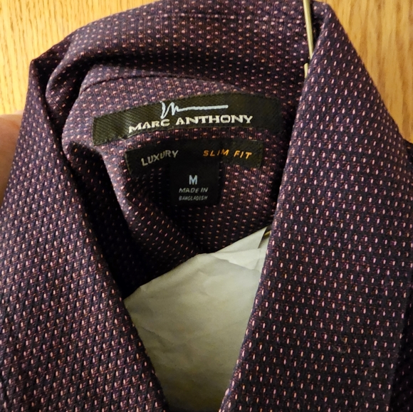 Marc Anthony Men's Medium Dobby Shirt - Picture 4 of 5